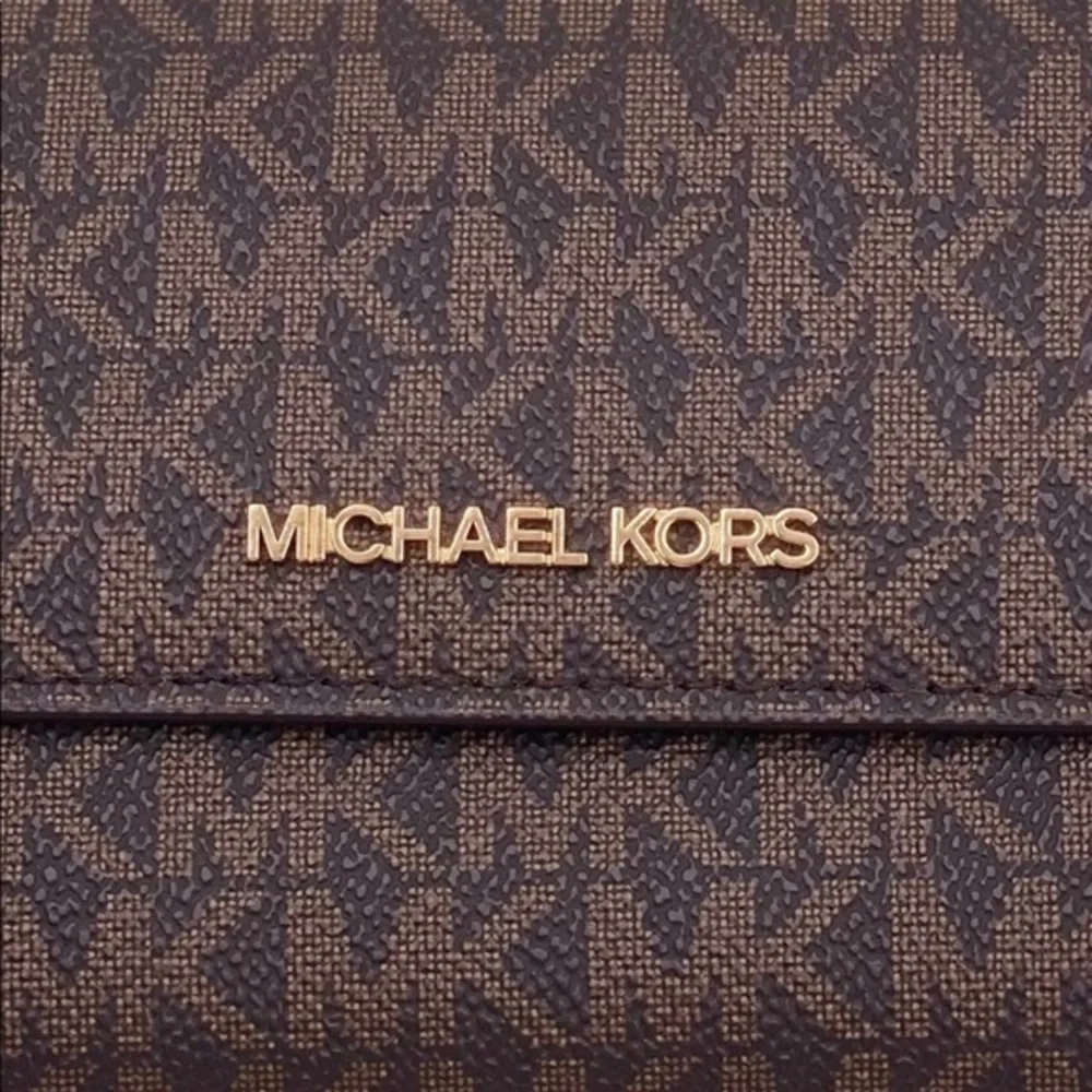 Michael Kors Jet Set Trifold Wallet Brown - Picture 8 of 9